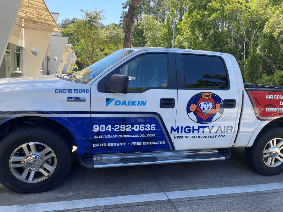 wrapped truck
